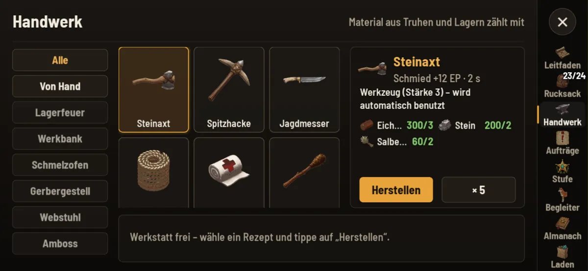Handwerk am Handy